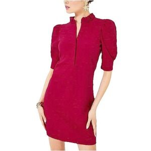 Lilly Pulitzer Elsey Red Popover Stretch Dress Elbow Sleeve Women's Size Small